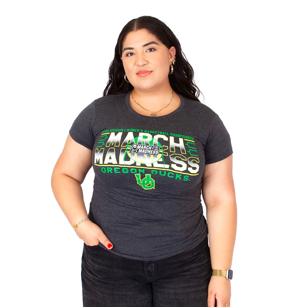 Interlocking UO, Blue 84, Black, Crew Neck, Women, Basketball, 2025, NCAA, March Madness, T-Shirt, 953188